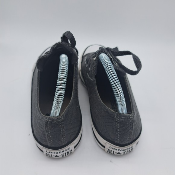 Converse Womens Size 8 All Star Canvas Sneakers Gray Low Top Lace Up Original - Picture 5 of 7